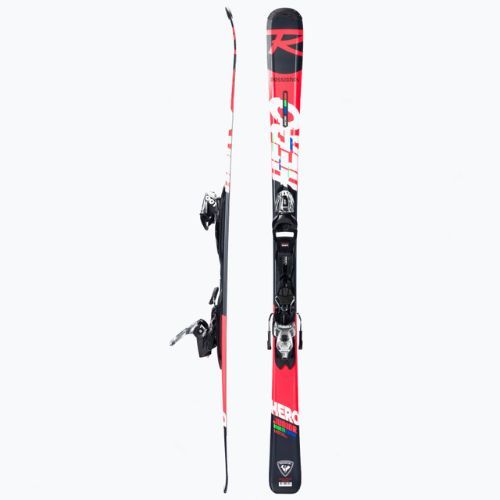 Лижі гірські дитячі Rossignol HERO JR XP JR + XP7 GW чорно-червоні RRJ01JY
