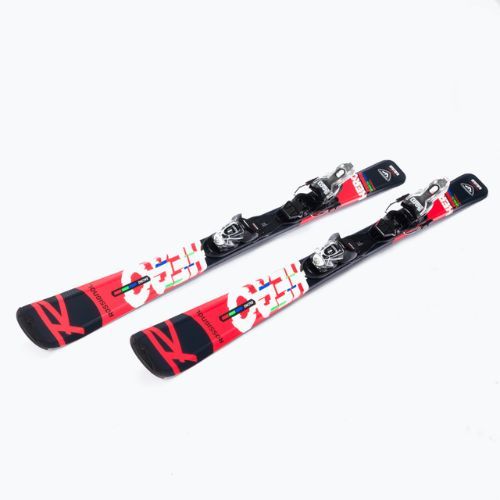 Лижі гірські дитячі Rossignol HERO JR XP JR + XP7 GW чорно-червоні RRJ01JY