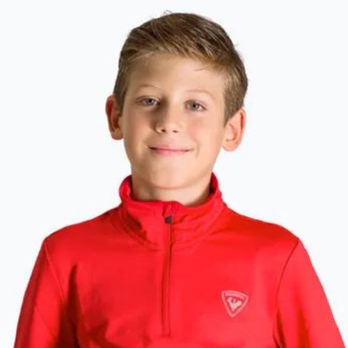 Кофта лижна дитяча Rossignol Boy 1/2 Zip Warm Stretch червона RLIYL03