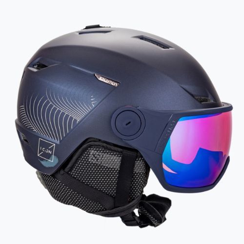 Шолом лижний жіночий Salomon Icon Lt Visor темно-синій L41199800