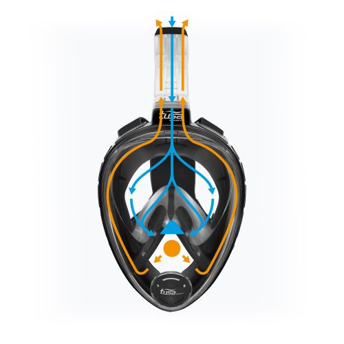Повнолицьова маска TUSA Sportfull Face Mask чорна UM8001