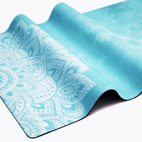 Килимок для йоги Yoga Design Lab Combo Yoga 5,5 мм синій Mandala Turquoise