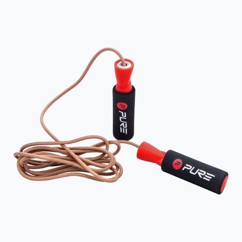Скакалка Pure2Improve Jump Rope Leather коричнева P2I201200