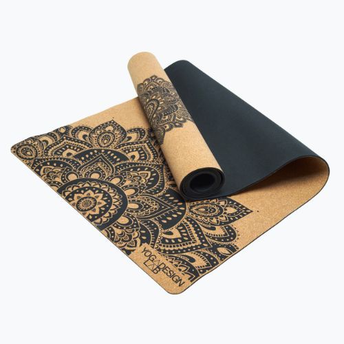 Килимок для йоги Yoga Design Lab Cork 5,5 мм коричневий Mandala Black