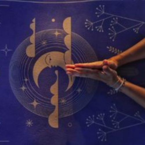 Килимок для йоги (для подорожей) Moonholi MAGIC TRAVEL 1,5 мм фіолетовий SKU-117