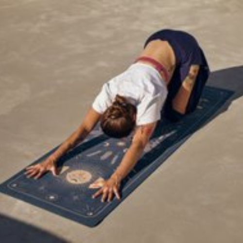 Килимок для йоги (для подорожей) Moonholi MAGIC TRAVEL 1,5 мм фіолетовий SKU-117