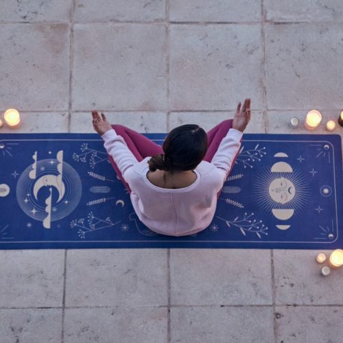 Килимок для йоги (для подорожей) Moonholi MAGIC TRAVEL 1,5 мм фіолетовий SKU-117