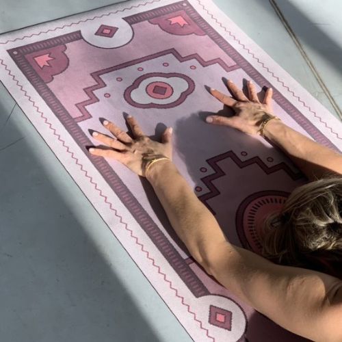 Килимок для йоги  Moonholi PERSIANA 3 мм рожевий SKU-119