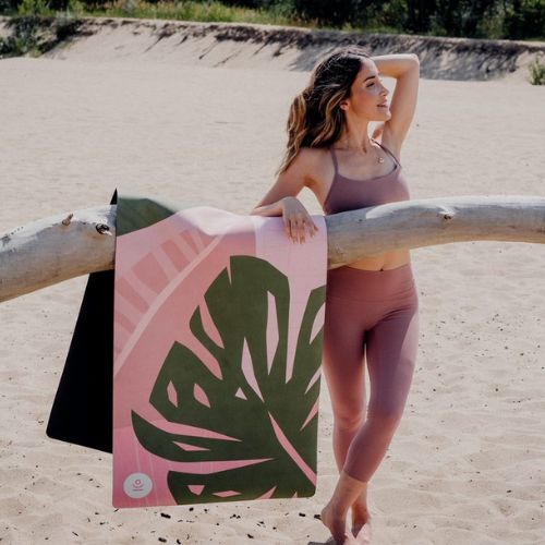 Килимок для йоги (для подорожей)  Moonholi TROPICANA TRAVEL 1,5 мм рожевий SKU-120