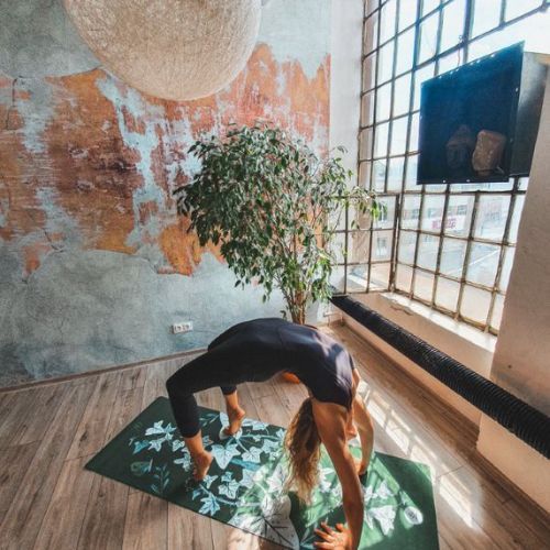 Килимок для йоги Moonholi VEGANIKA NIGHT 3 мм зелений SKU-111