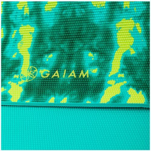 Килимок для йоги  Gaiam Turquoise Lotus 6 мм зелений 62344