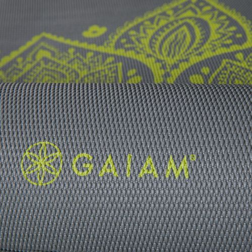 Килимок для йоги  Gaiam Citron Sundial 6мм сірий 61333