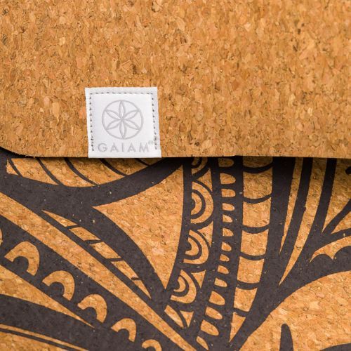 Килимок для йоги  Gaiam Printed Cork Mandala 5 мм коричневий 63495