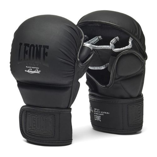 Рукавиці спарингові LEONE Black Edition MMA чорні GP1213
