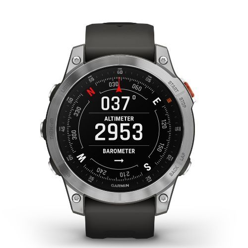 Годинник Garmin Epix 2 Hrm Elevate Ox сріблястий 010-02582-01