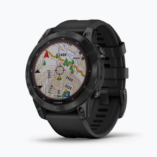 Годинник Garmin Fenix 7 Sapphire Solar Hrm Elevate Ox чорний 010-02540-21
