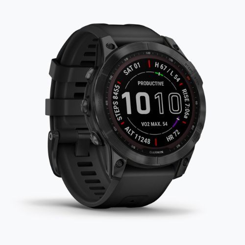 Годинник Garmin Fenix 7 Sapphire Solar Hrm Elevate Ox чорний 010-02540-35