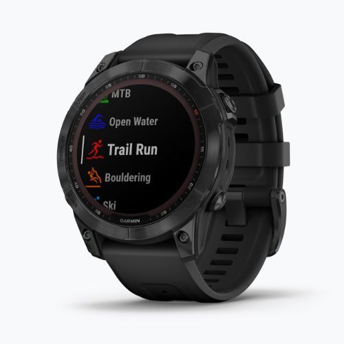 Годинник Garmin Fenix 7 Sapphire Solar Hrm Elevate Ox чорний 010-02540-35