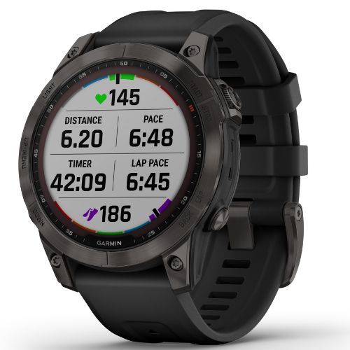 Годинник Garmin Fenix 7 Sapphire Solar Hrm Elevate Ox чорний 010-02540-21