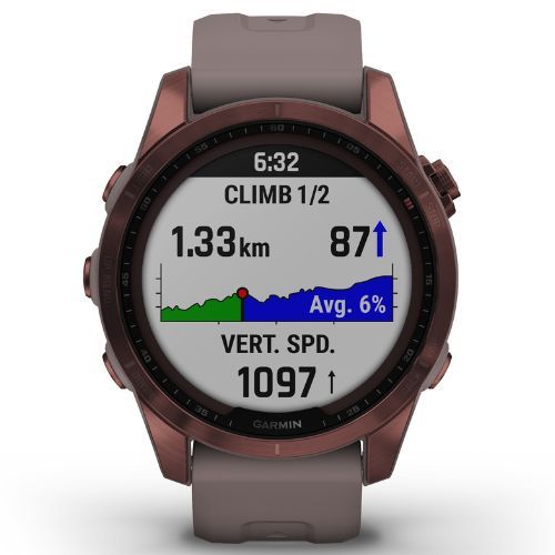 Годинник Garmin Fenix 7S Sapphire Solar Hrm Elevate Ox чорний 010-02539-25