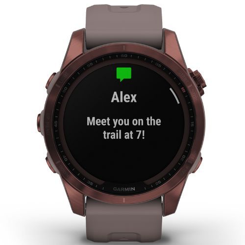 Годинник Garmin Fenix 7S Sapphire Solar Hrm Elevate Ox золотий 010-02539-21