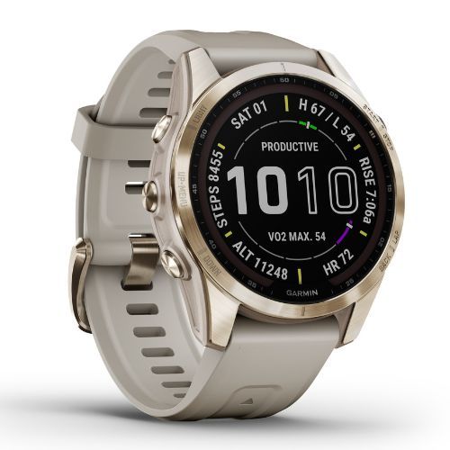 Годинник Garmin Fenix 7S Sapphire Solar Hrm Elevate Ox золотий 010-02539-21