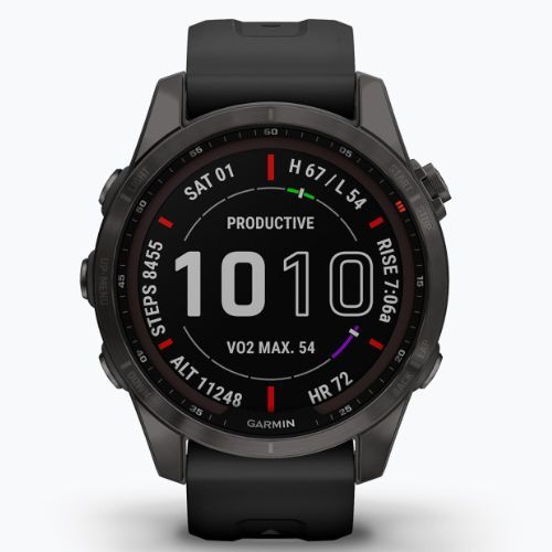 Годинник Garmin Fenix 7S Sapphire Solar Hrm Elevate Ox чорний 010-02539-25