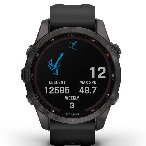 Годинник Garmin Fenix 7S Sapphire Solar Hrm Elevate Ox чорний 010-02539-25