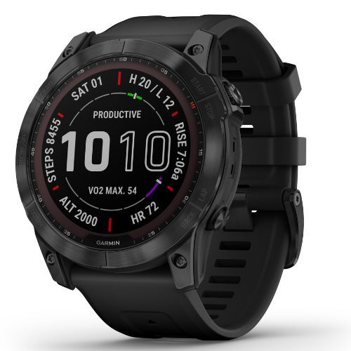 Годинник Garmin Fenix 7X Sapphire Solar Hrm Elevate Ox чорний 010-02541-23