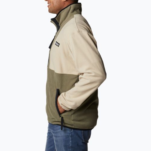 Трекінгова кофта чоловіча Columbia Back Bowl ancient fossil/stone green/black