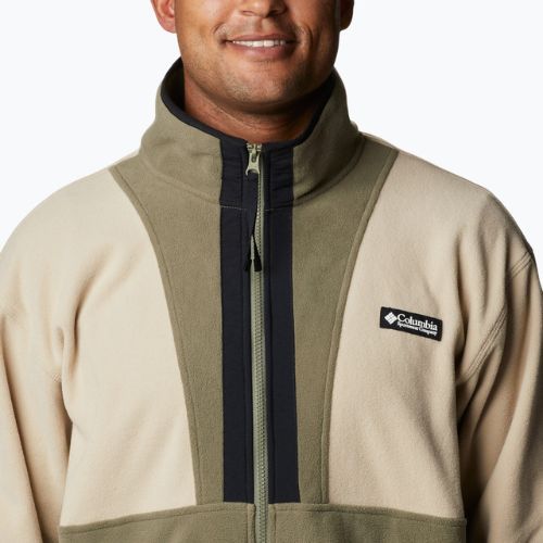 Трекінгова кофта чоловіча Columbia Back Bowl ancient fossil/stone green/black