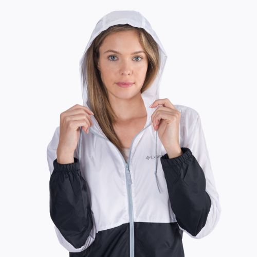 Куртка вітрозахисна жіноча Columbia Flash Forward 101 біло-чорна 1585911
