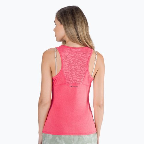 Футболка трекінгова жіноча  Columbia Peak To Point II Tank red hibiscus heather