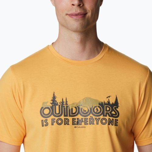 Футболка трекінгова чоловіча  Columbia Sun Trek mango/all for outdoors graphic