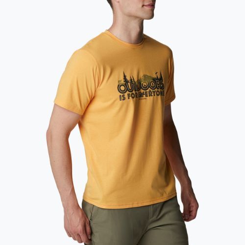 Футболка трекінгова чоловіча  Columbia Sun Trek mango/all for outdoors graphic