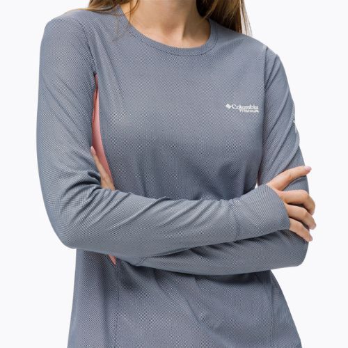 Лонгслів трекінговий жіночий Columbia Titan Pass Sun Deflect nocturnal/coral reef