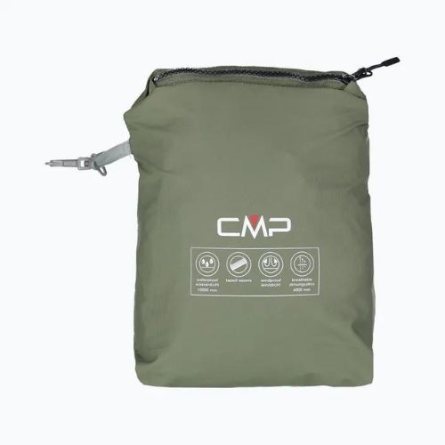 Куртка дощовик чоловіча CMP Snaps зелена 39X7367/F832
