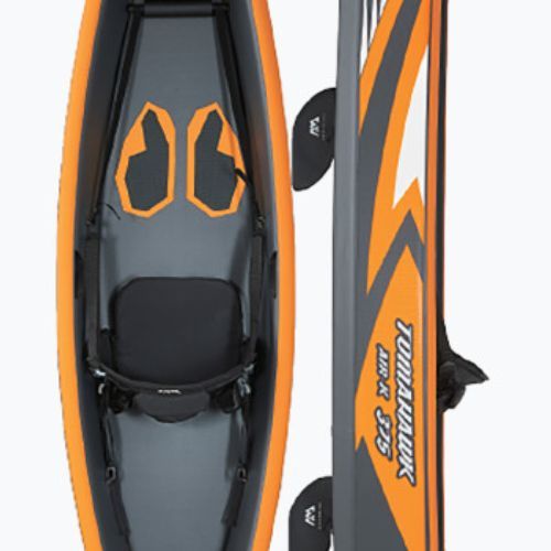 Надувна байдарка 1-місна 12’4″ Aqua Marina Tomahawk сіра Air-K 375