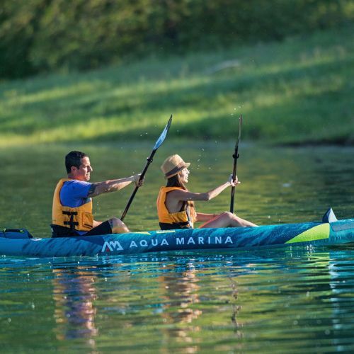 Надувна байдарка 2-х місна 13’6″ Aqua Marina Versatile/ Whitewater Kayak синя Steam-412