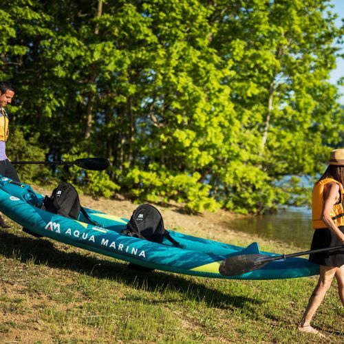 Надувна байдарка 2-х місна 13’6″ Aqua Marina Versatile/ Whitewater Kayak синя Steam-412