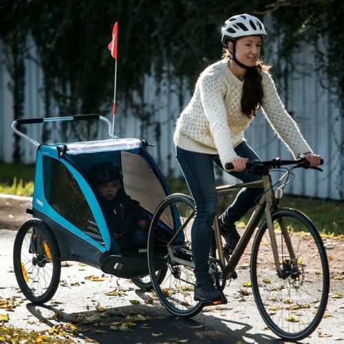 Причіп велосипедний двомісний  Thule Coaster XT Bike Trailer+Stroll чорний 10101810