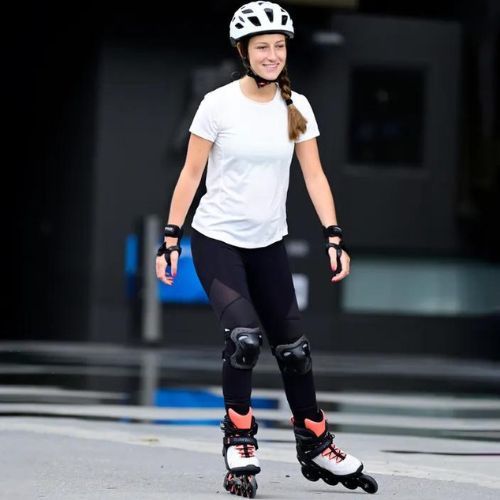 Роликові ковзани жіночі Rollerblade Macroblade 80 сіро-помаранчеві 07100700 R50