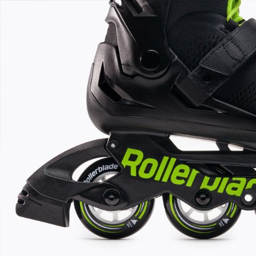 Роликові ковзани дитячі Rollerblade Microblade чорно-зелені 07221900 T83