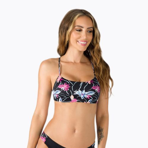 Купальник суцільний жіночий ROXY Active Bralette anthracite/floral flow