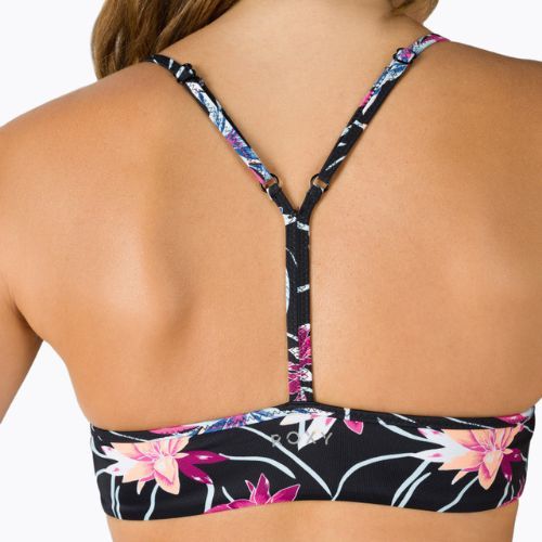 Купальник суцільний жіночий ROXY Active Bralette anthracite/floral flow