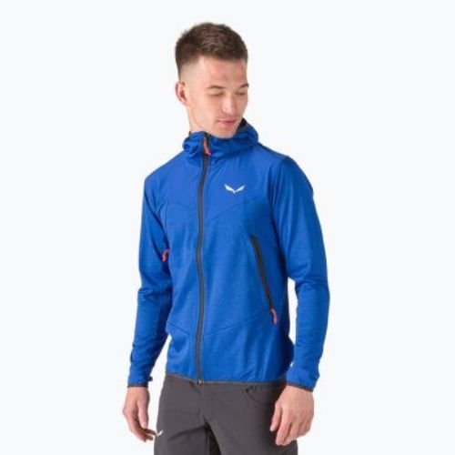 Флісова кофта чоловіча Salewa Agner Hybrid PL/DST FZ Hoody блакитна 00-0000027371