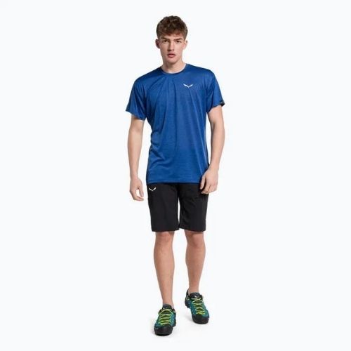 Футболка трекінгова чоловіча Salewa Puez Melange Dry блакитна 00-0000026537