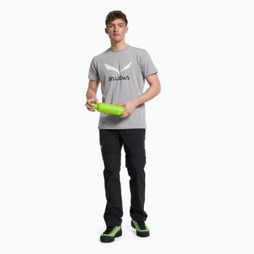 Футболка трекінгова чоловіча Salewa Solidlogo Dry сіра 00-0000027018