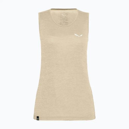 Футболка трекінгова жіноча Salewa Puez Graphic Dry Tank бежева 00-0000027482