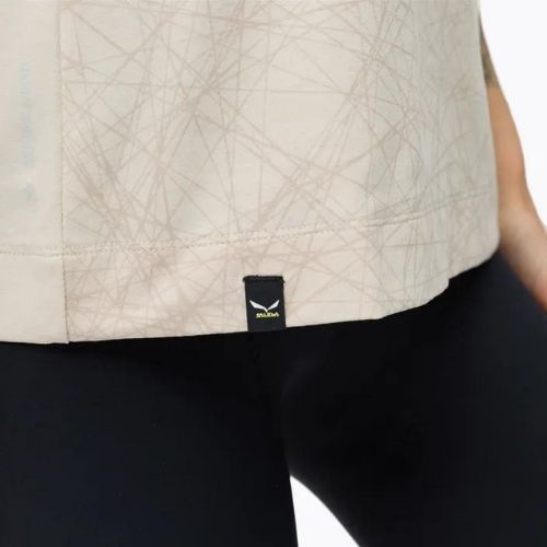 Футболка для трекінгу жіноча Salewa Lavaredo Hemp Print бежева 28023